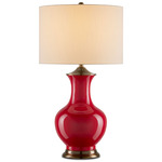 Lilou Table Lamp - Red / Eggshell 