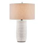 Innkeeper Table Lamp - White / Natural Linen