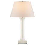 Haddee Table Lamp - Bone / Off-White Linen