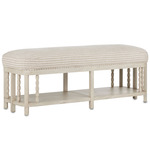 Norene Demetria Bench - Fog Gray