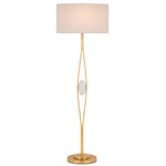 Marlene Floor Lamp - Gold Leaf / Off White