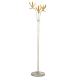 Paradiso Floor Lamp - Contemporary Gold Leaf/ Contemporary Silver L