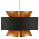 Oxenwood Chandelier - Brass / Black