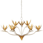 Paradiso Chandelier - Contemporary Gold Leaf/ Contemporary Silver L