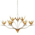 Paradiso Chandelier - Contemporary Gold & Silver Leaf