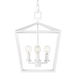 Denison Lantern Pendant - Gesso White