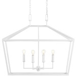 Denison Lantern Linear Pendant - Gesso White