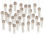 Medusa Multi Light Linear Pendant - Nickel / Clear