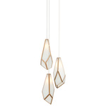 Glace Multi Light Pendant - Silver / White