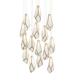 Glace Multi Light Pendant - Silver / White