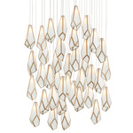 Glace Multi Light Pendant - Silver / White