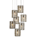 Regatta Multi Light Pendant - Silver / Cupertino / Capiz