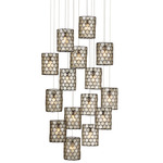 Regatta Multi Light Pendant - Silver / Cupertino / Capiz