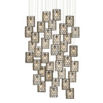 Regatta Multi Light Pendant - Silver / Cupertino / Capiz