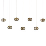 Pepper Linear Multi Light Pendant - Silver / Nickel