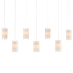 Escenia Multi-Light Linear Pendant - Silver / Selenite Crystal