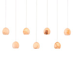 Lazio Multi-Light Linear Pendant - Silver / Alabaster