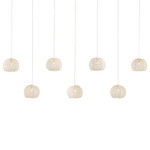 Piero Multi-Light Linear Pendant - Silver / White