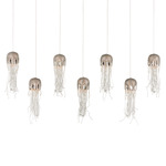 Medusa Multi Light Linear Pendant - Nickel / Clear