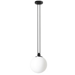 Les Acrobates De Gras N322 Pendant - Glass Ball - Black / White Glass