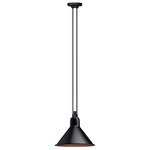 Les Acrobates De Gras N322 Pendant - Large - Black / Black / Copper Interior