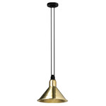 Les Acrobates De Gras N322 Pendant - Large - Black / Brass