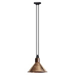 Les Acrobates De Gras N322 Pendant - Large - Black / Raw Copper