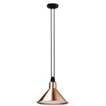 Les Acrobates De Gras N322 Pendant - Large - Black / Copper / White Interior