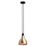 Les Acrobates De Gras N322 Pendant - Large - Black / Copper / White Interior