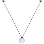 Les Acrobates De Gras N323 Pendant - Glass Ball - Black / White Glass