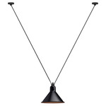 Les Acrobates De Gras N323 Pendant - Large - Black / Black / Copper Interior