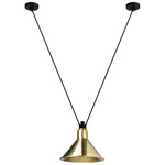 Les Acrobates De Gras N323 Pendant - Large - Black / Brass