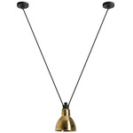 Les Acrobates De Gras N323 Pendant - Large - Black / Brass