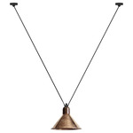 Les Acrobates De Gras N323 Pendant - Large - Black / Raw Copper