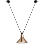 Les Acrobates De Gras N323 Pendant - Large - Black / Raw Copper / White Interior