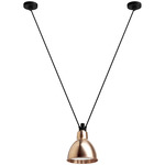 Les Acrobates De Gras N323 Pendant - Large - Black / Raw Copper / White Interior