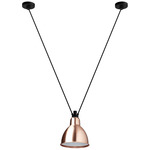 Les Acrobates De Gras N323 Pendant - Large - Black / Copper / White Interior