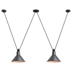 Les Acrobates De Gras N324 Pendant - Large - Black / Black / Copper Interior