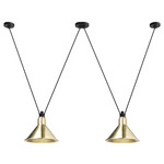 Les Acrobates De Gras N324 Pendant - Large - Black / Brass