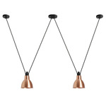 Les Acrobates De Gras N324 Pendant - Large - Black / Copper