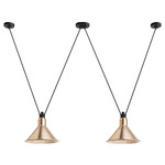 Les Acrobates De Gras N324 Pendant - Large - Black / Raw Copper