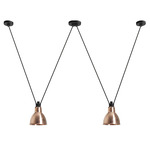 Les Acrobates De Gras N324 Pendant - Large - Black / Raw Copper