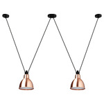 Les Acrobates De Gras N324 Pendant - Large - Black / Copper / White Interior