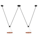 Les Acrobates De Gras N324 Pendant - Large - Black / White / Copper Interior