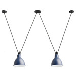 Les Acrobates De Gras N324 Pendant - XL - Black / Blue