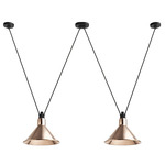 Les Acrobates De Gras N324 Pendant - XL - Black / Raw Copper