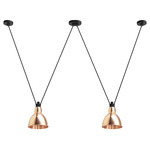 Les Acrobates De Gras N324 Pendant - XL - Black / Raw Copper