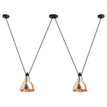 Les Acrobates De Gras N324 Pendant - XL - Black / Raw Copper