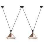 Les Acrobates De Gras N324 Pendant - XL - Black / Raw Copper / White Interior