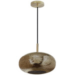 Lila Pendant - Antique Brass